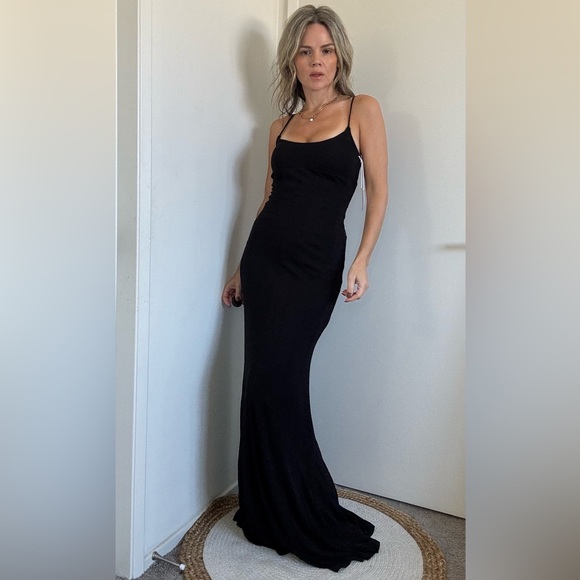 New STAUD Lauren Maxi Dress Black - Picture 6 of 17